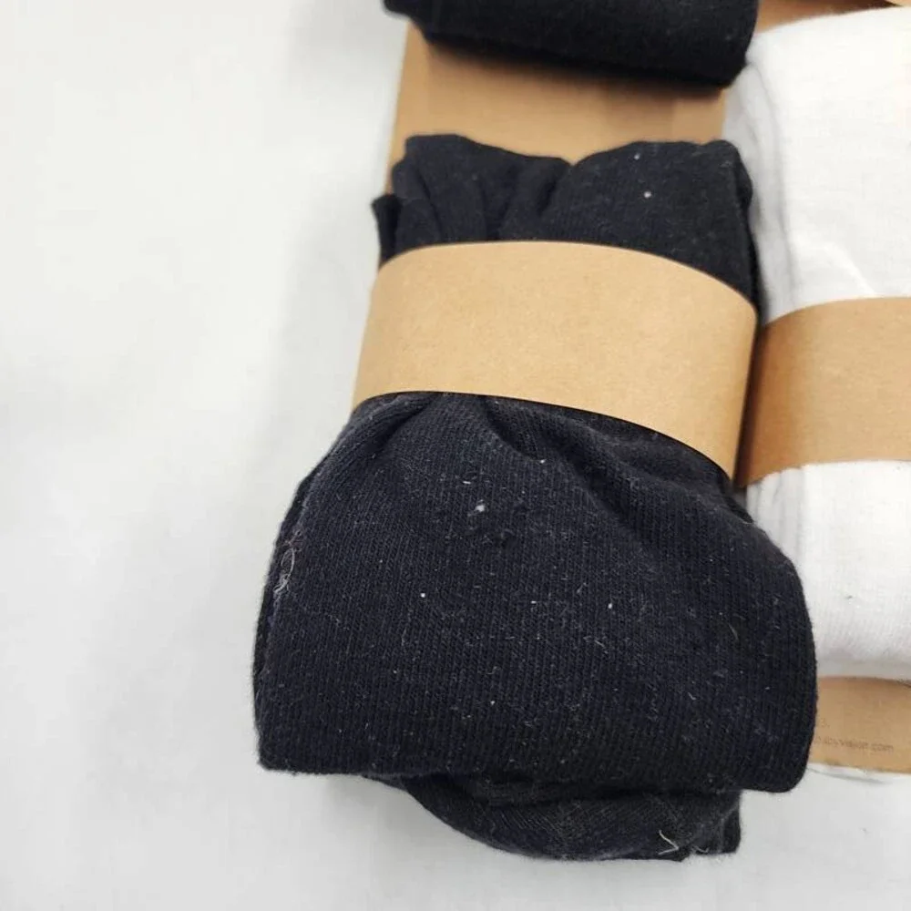 Touched by Nature 3pcs. Organic Cotton Warm Tights Girl's 7-10 Years Black/White